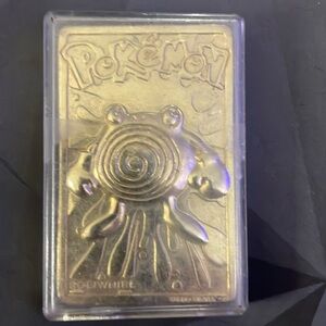 23k gold plated collectors card Poliwhirl